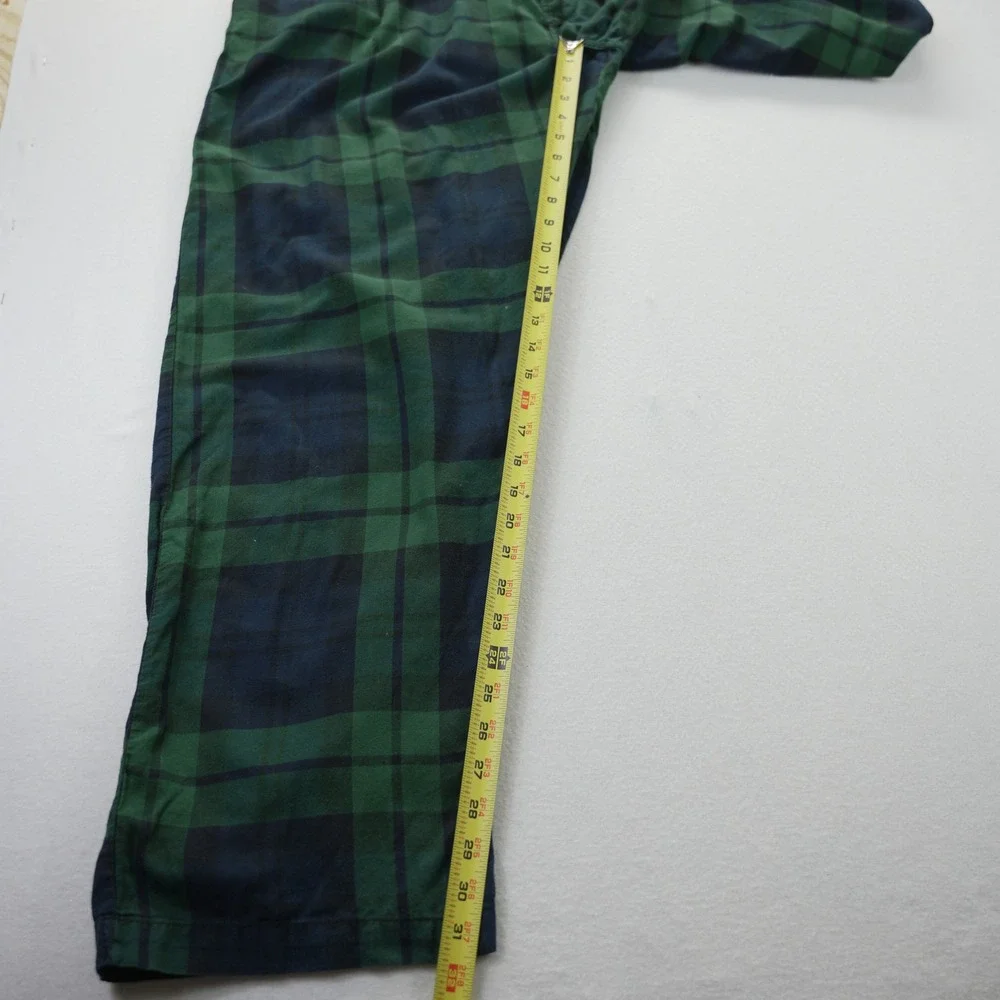 Polo Ralph Lauren Mens Navy Watch Plaid Pajama Pants Green Blue 2XL Tall 2XT‎